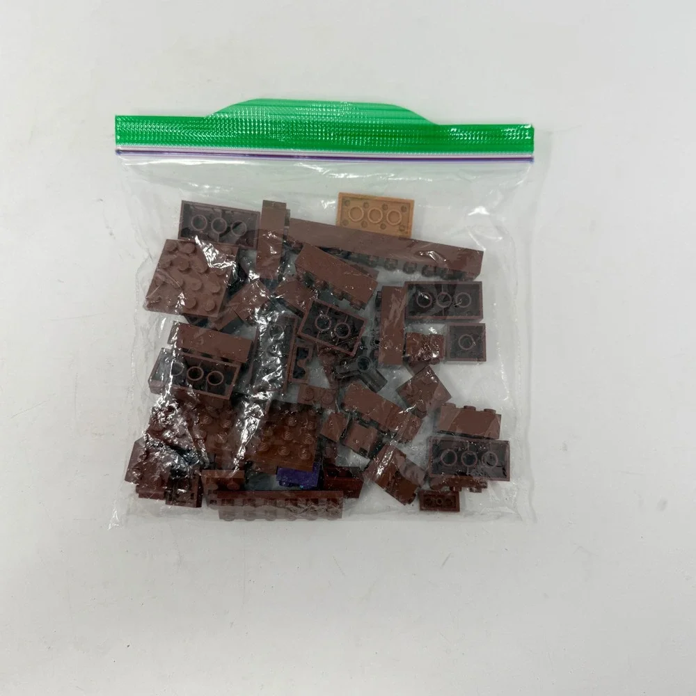 LEGO Mixed Bricks and Plates Bulk Lot Brown 2.7oz Building Pieces Replacement
